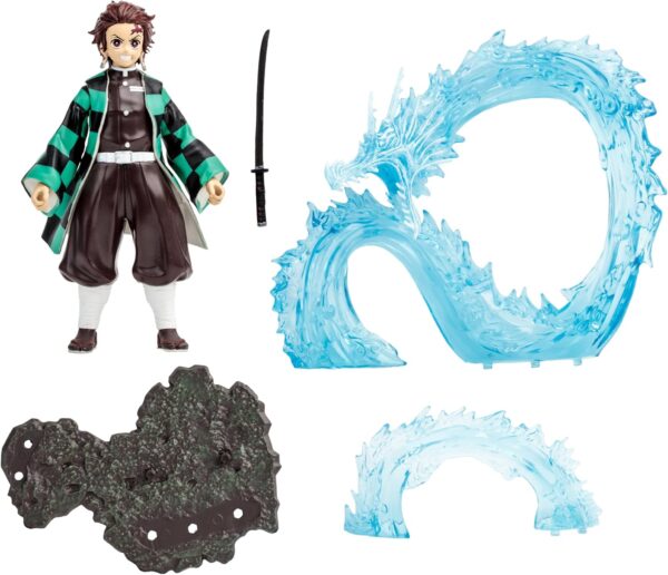 McFarlane Figura 5 Demon Slayer WV2 - Tanjiro Kamado Deluxe con Accesorios del Dragón de Agua - Imagen 8