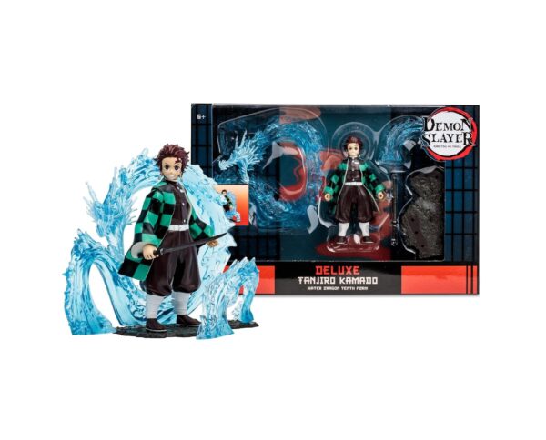 McFarlane Figura 5 Demon Slayer WV2 - Tanjiro Kamado Deluxe con Accesorios del Dragón de Agua